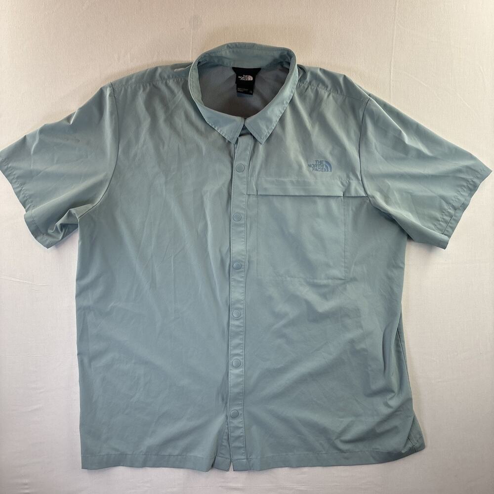 The North Face Men’s Outdoor Performance Shirt Size XXL Blue Short Sleeve Vented